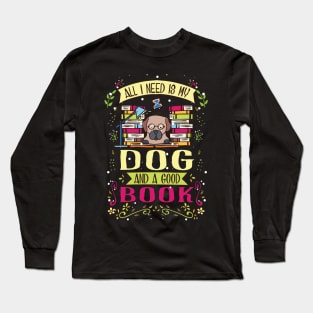 Book Lovers T Shirt library dog gift Long Sleeve T-Shirt